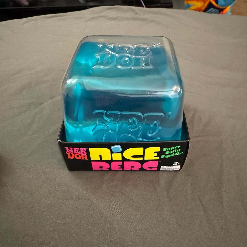 Schylling Nee Doh Nice Berg Blue Squishy Ice Block